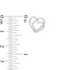 Thumbnail Image 1 of 1/10 CT. T.W. Diamond Double Tilted Heart Stud Earrings in Sterling Silver