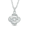 Thumbnail Image 0 of 1/10 CT. T.W. Diamond Whirlwind Pendant in Sterling Silver