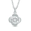 Thumbnail Image 1 of 1/10 CT. T.W. Diamond Whirlwind Pendant in Sterling Silver