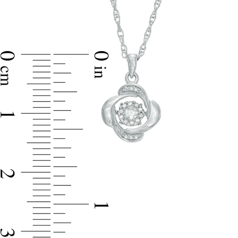 Main Image 2 of 1/10 CT. T.W. Diamond Whirlwind Pendant in Sterling Silver