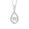 Thumbnail Image 0 of 1/8 CT. T.W. Diamond Cluster Teardrop Pendant in Sterling Silver