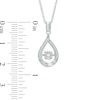 Thumbnail Image 1 of 1/8 CT. T.W. Diamond Cluster Teardrop Pendant in Sterling Silver