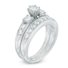 1-1/3 CT. T.W. Diamond Past Present Future® Bridal Set in 14K White Gold