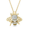 Thumbnail Image 1 of 1/10 CT. T.W. Diamond Bumblebee Pendant in 10K Gold
