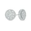 1/2 CT. T.W. Composite Diamond Frame Stud Earrings in 10K White Gold