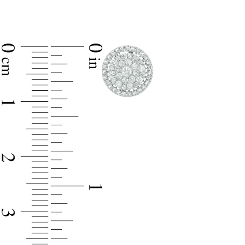 1/2 CT. T.W. Composite Diamond Frame Stud Earrings in 10K White Gold