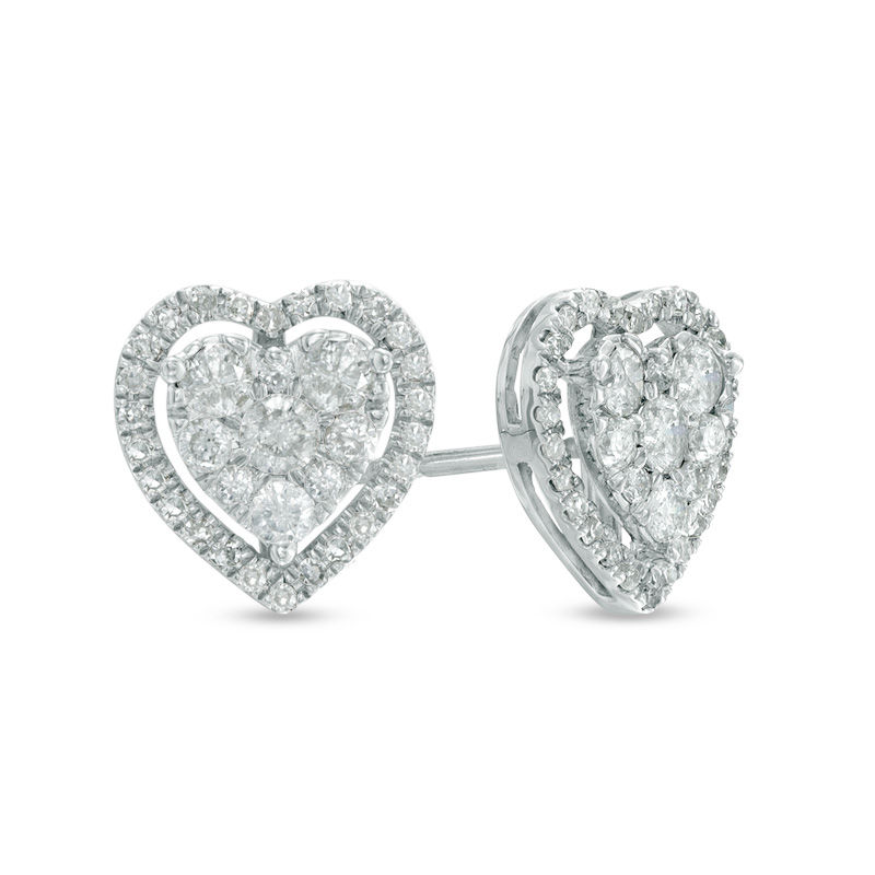 Diamond Heart Earrings Sale, 57% OFF | www.ingeniovirtual.com