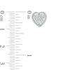 Thumbnail Image 2 of 1/2 CT. T.W. Diamond Heart Cluster Stud Earrings in 10K White Gold
