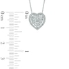 Thumbnail Image 1 of 1/2 CT. T.W. Diamond Heart Cluster Frame Pendant in 10K White Gold