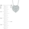 Thumbnail Image 2 of 1/2 CT. T.W. Diamond Heart Cluster Frame Pendant in 10K White Gold