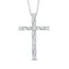 Thumbnail Image 1 of 1/8 CT. T.W. Diamond Cross Pendant in 10K White Gold