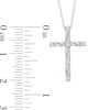 Thumbnail Image 1 of 1/8 CT. T.W. Diamond Cross Pendant in 10K White Gold