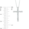 Thumbnail Image 2 of 1/8 CT. T.W. Diamond Cross Pendant in 10K White Gold
