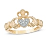 Thumbnail Image 0 of Diamond Accent Claddagh Ring in 10K Gold
