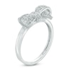 Thumbnail Image 1 of 1/15 CT. T.W. Diamond Bow Ring in 10K White Gold