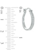 1/10 CT. T.W. Diamond Hoop Earrings in Sterling Silver