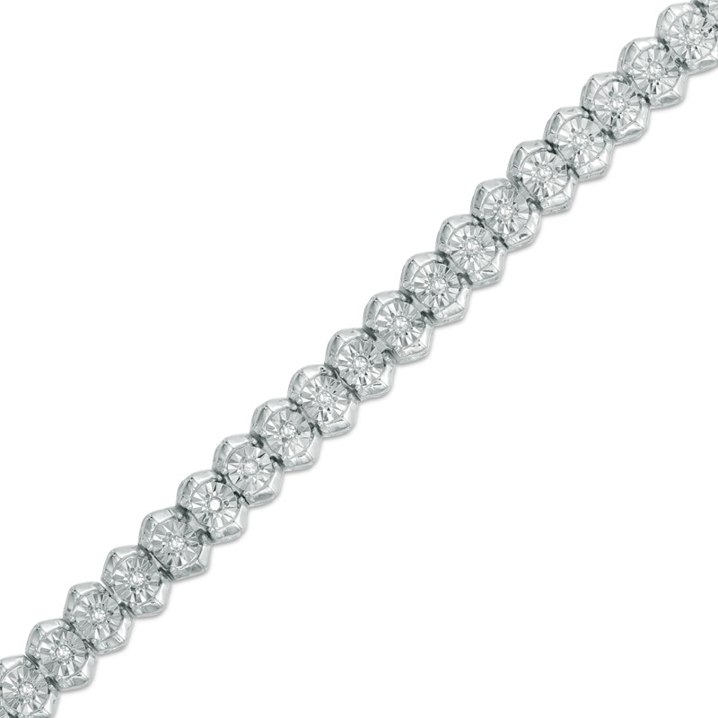 1/4 CT. T.W. Diamond Tennis Bracelet in Sterling Silver