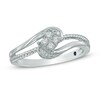 Thumbnail Image 1 of Cherished Promise Collection™ 1/15 CT. T.W. Diamond Bypass Promise Ring in Sterling Silver