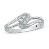 Thumbnail Image 0 of Cherished Promise Collection™ 1/15 CT. T.W. Diamond Bypass Promise Ring in Sterling Silver