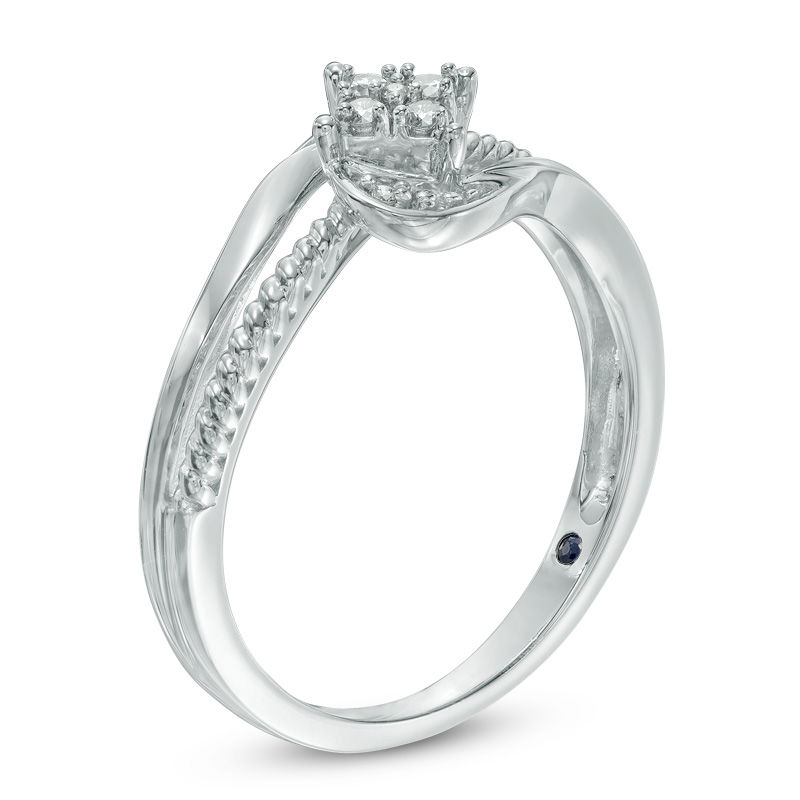 Cherished Promise Collection™ 1/15 CT. T.W. Diamond Bypass Promise Ring in Sterling Silver