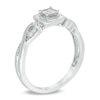 Thumbnail Image 1 of Cherished Promise Collection™ 1/15 CT. T.W. Quad Princess-Cut Diamond Milgrain Promise Ring in Sterling Silver