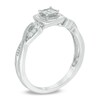 Thumbnail Image 1 of Cherished Promise Collection™ 1/15 CT. T.W. Quad Princess-Cut Diamond Milgrain Promise Ring in Sterling Silver