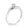 Thumbnail Image 1 of Cherished Promise Collection™ Diamond Accent and Blue Sapphire Cluster Swirl Promise Ring in Sterling Silver