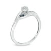 Thumbnail Image 2 of Cherished Promise Collection™ Diamond Accent and Blue Sapphire Cluster Swirl Promise Ring in Sterling Silver