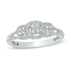 Thumbnail Image 0 of Cherished Promise Collection™ 1/8 CT. T.W. Diamond Three Stone Cluster Promise Ring in Sterling Silver