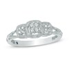 Thumbnail Image 0 of Cherished Promise Collection™ 1/8 CT. T.W. Diamond Three Stone Cluster Promise Ring in Sterling Silver