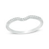 Thumbnail Image 0 of 1/10 CT. T.W. Diamond Contour Wedding Band in 10K White Gold