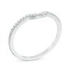 Thumbnail Image 2 of 1/10 CT. T.W. Diamond Contour Wedding Band in 10K White Gold