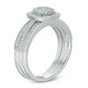 Thumbnail Image 2 of 1/3 CT. T.W. Multi-Diamond Square Frame Three Piece Bridal Set in 10K White Gold