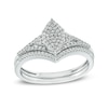 Thumbnail Image 1 of 1/3 CT. T.W. Marquise Composite Diamond Bridal Set in 10K White Gold