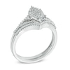 Thumbnail Image 1 of 1/3 CT. T.W. Marquise Composite Diamond Bridal Set in 10K White Gold