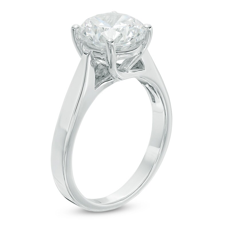 Celebration Ideal 3 CT. Diamond Solitaire Engagement Ring in 14K White Gold (I/I1)