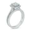 Thumbnail Image 1 of 1/2 CT. T.W. Composite Diamond Frame Bridal Set in 10K White Gold