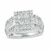 1-3/4 CT. T.W. Quad Princess-Cut Diamond Frame Engagement Ring in 14K White Gold