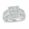 Thumbnail Image 1 of 1-3/4 CT. T.W. Quad Princess-Cut Diamond Frame Engagement Ring in 14K White Gold
