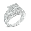 Thumbnail Image 1 of 1-3/4 CT. T.W. Quad Princess-Cut Diamond Frame Engagement Ring in 14K White Gold