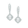 Unstoppable Love™ 1/2 CT. T.W. Diamond Square Frame Drop Earrings in 10K White Gold