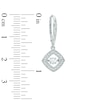 Thumbnail Image 2 of 1/2 CT. T.W. Diamond Square Frame Drop Earrings in 10K White Gold