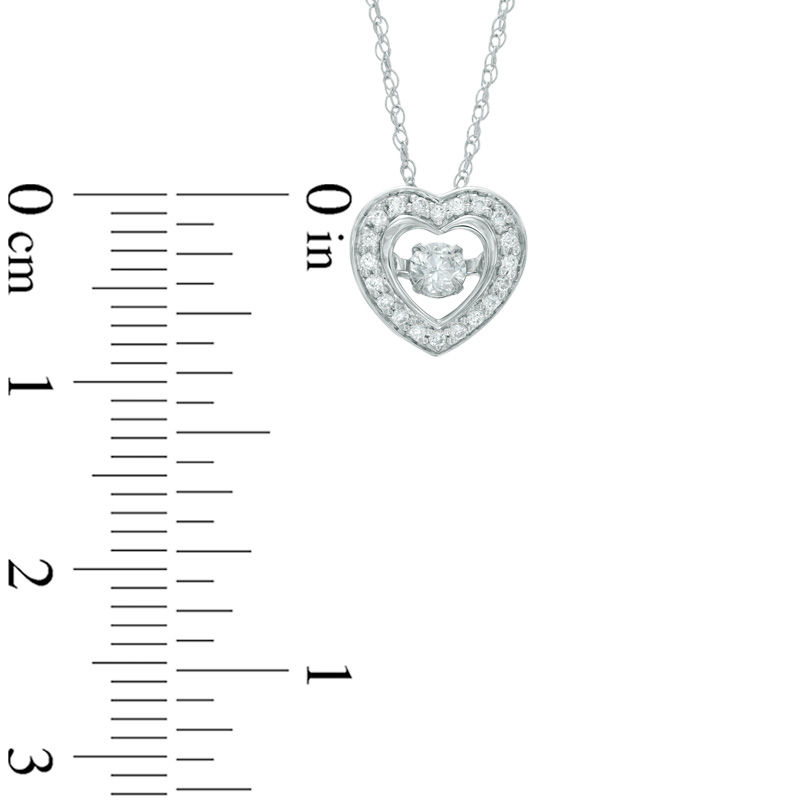 1/5 CT. T.W. Diamond Heart Pendant in 10K White Gold