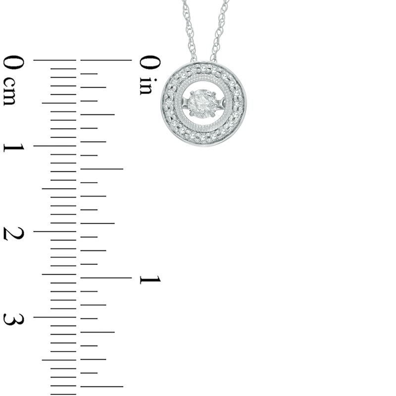 1/4 CT. T.W. Diamond Circle Frame Pendant in 10K White Gold