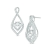 Thumbnail Image 1 of 1/4 CT. T.W. Diamond Infinity-Style Drop Earrings in 10K White Gold