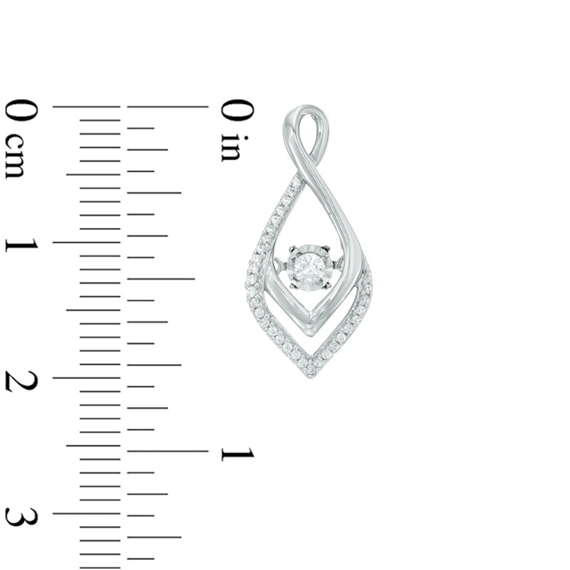 Main Image 2 of 1/4 CT. T.W. Diamond Infinity-Style Drop Earrings in 10K White Gold