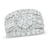 4 CT. T.W. Composite Diamond Frame Engagement Ring in 14K White Gold