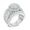 4 CT. T.W. Composite Diamond Frame Engagement Ring in 14K White Gold