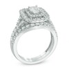 Thumbnail Image 2 of 1-3/4 CT. T.W. Certified Radiant-Cut Diamond Frame Bridal Set in 14K White Gold (I/I2)