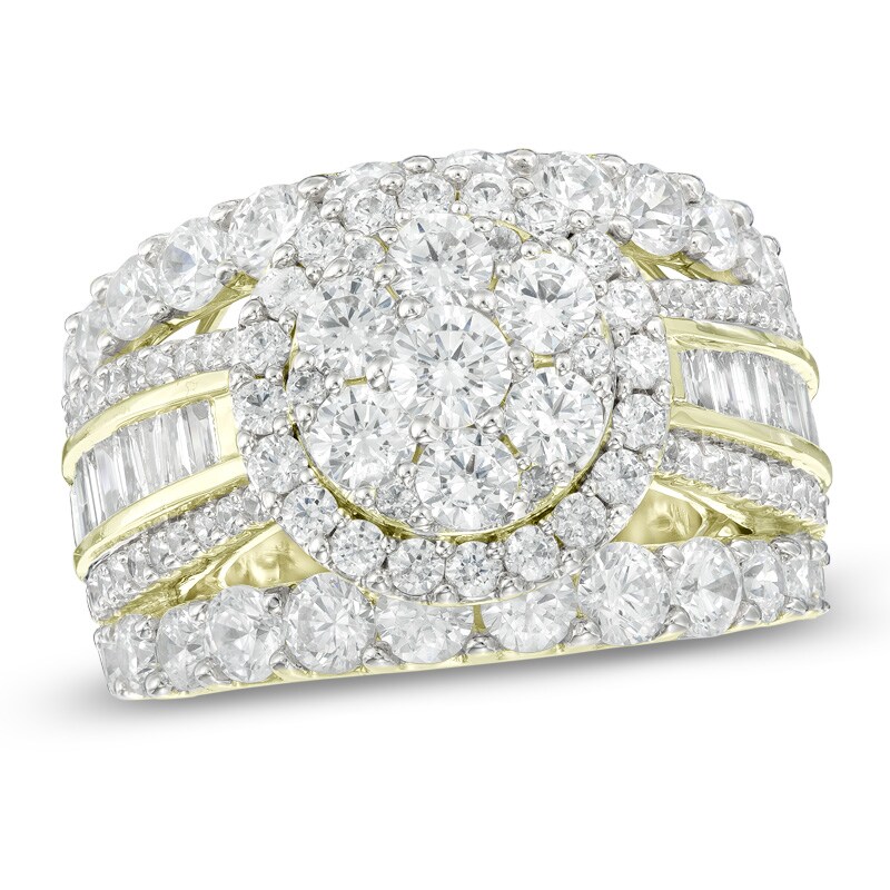 4 CT. T.W. Composite Diamond Frame Engagement Ring in 14K Gold